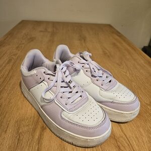 Lavender and White Sneakers